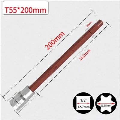 БІТА ГОЛОВНА 1/2" 200 мм T55