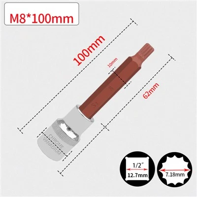 БІТА ГОЛОВНА 1/2" M8 L100MM